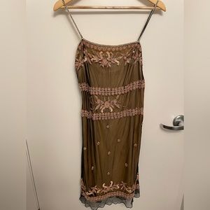 Marina spaghettis strap beaded dress.